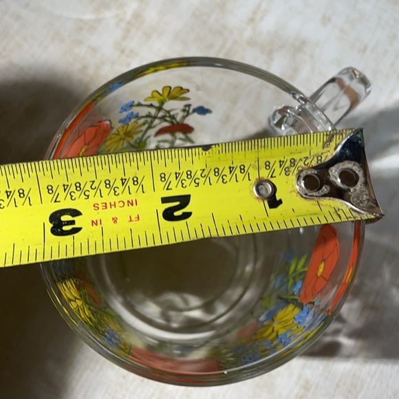 2 Vintage 1970's Poppy Flower Acroroc France by R. Carmen Mugs! Clean And Clear - Picture 11 of 11